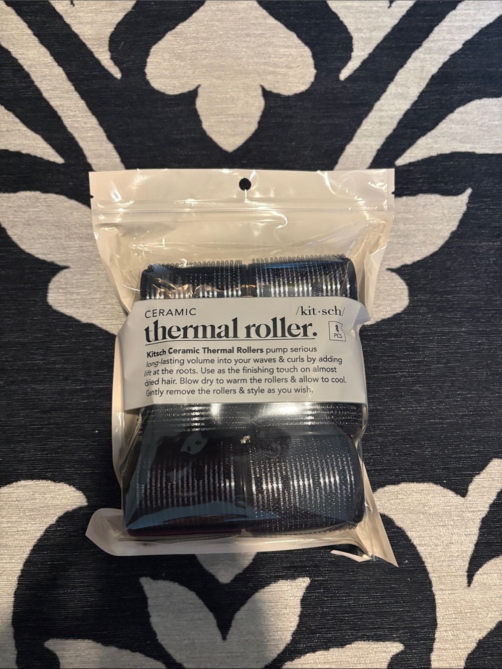 Kitsch Ceramic Thermal Rollers - Black